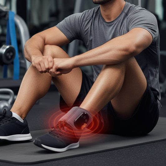 دعامة كاحل كهربائية لاسلكية مُدفأة مع حزام تدليك اهتزازي